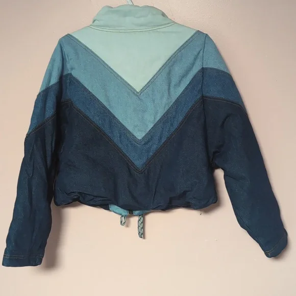 FARM Rio Puff Jean Jacket Size P - Picture 6 of 11